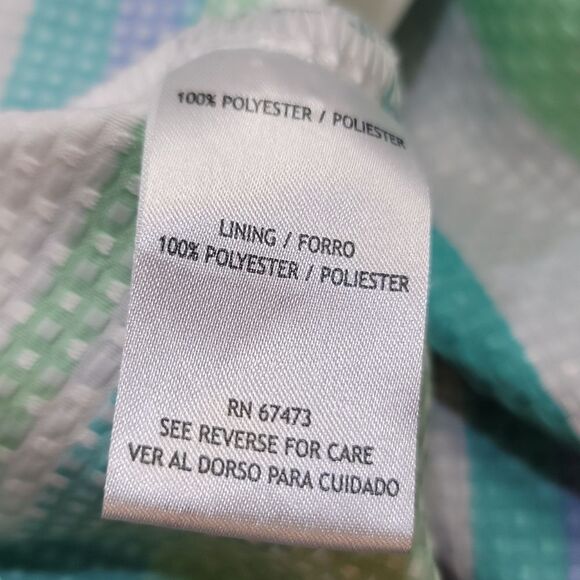 BRAND NEW DANNY AND NICOLE SPEARMINT MULTI STRIPE A-LINE DRESS - Picture 13 of 15